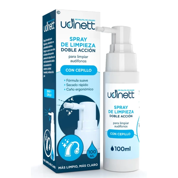 spray de limpieza de audífonos
